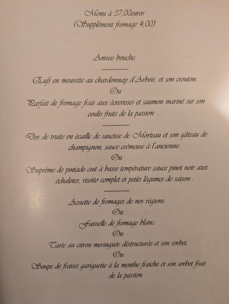 Au Cinq Sens - Menu Image 2